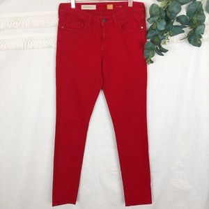Anthro Pilcro & Letterpress | Red Stet Jeans | 28